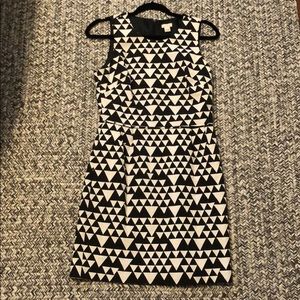J Crew Black/White Triangle Dress Size 4